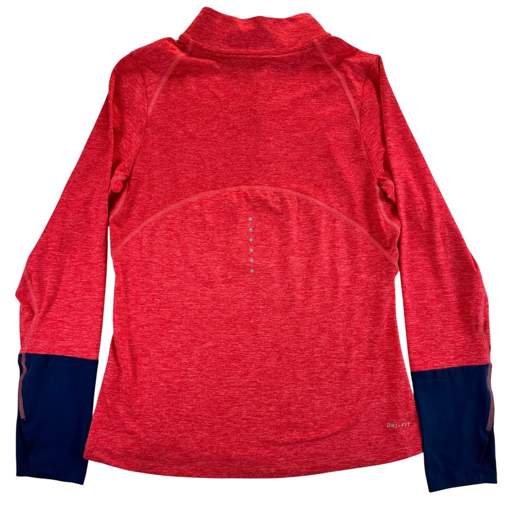 Nike Running Womens Dri-FIT Half Zip Pullover XL Red Navy 890206-823 - Picture 9 of 15